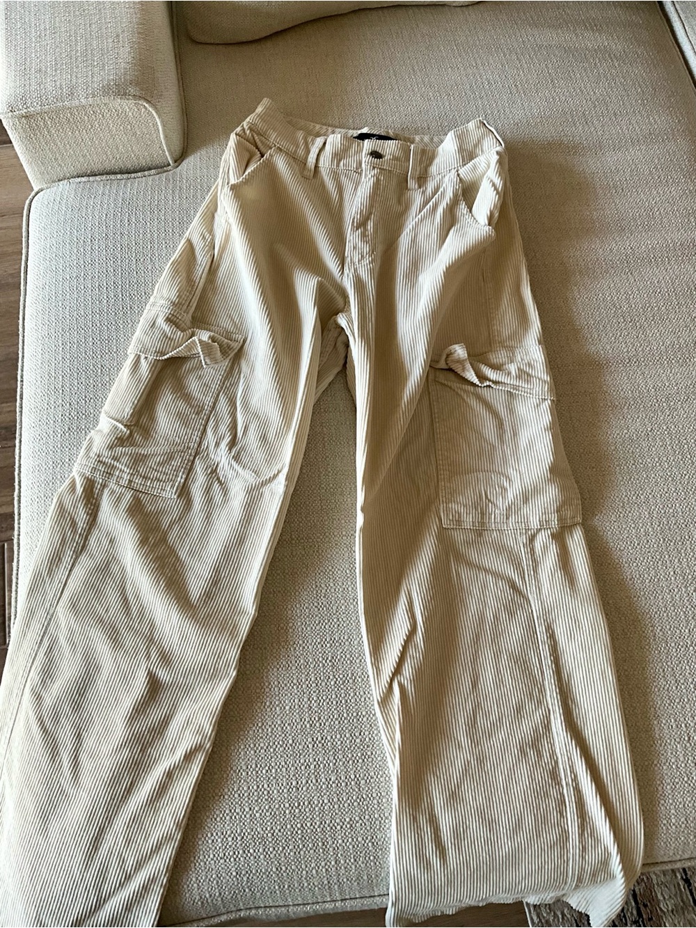 Hollister Tan Cargo Pants with Utility Pockets